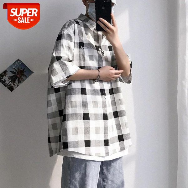 letter print plaid short-sleeved all-match long-sleeved casual shirt men's sense of large size loose #nn18, White;black
letter print plaid short-sleeved all-match long-sleeved casual shirt men's sense of large size loose #nn18, White;black