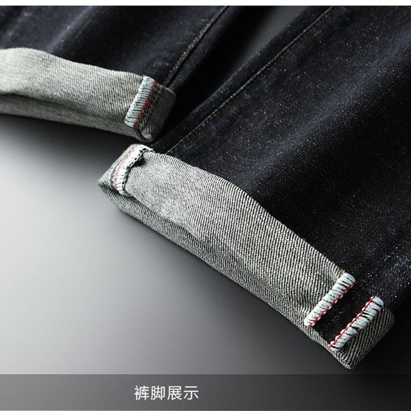 men's cotton elastic slim jeans, denim business pants, classic style, cute bee, fall winter jeans, Blue
men's cotton elastic slim jeans, denim business pants, classic style, cute bee, fall winter jeans, Blue