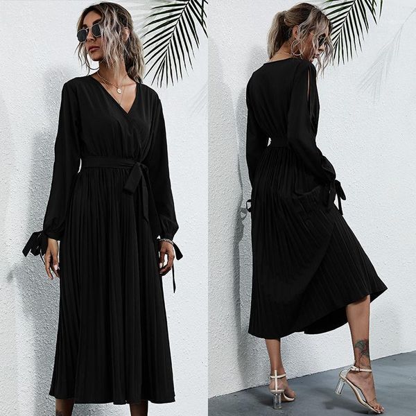 woman dress european and american style solid color hollow women's autumn slim fit waist v-neck lace long skirt1, Black;gray
woman dress european and american style solid color hollow women's autumn slim fit waist v-neck lace long skirt1, Black;gray
