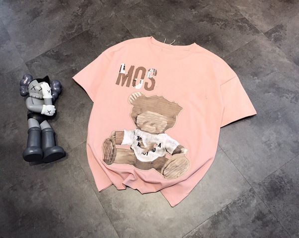 luxury design summer mos bear short sleeve women's t-shirt with cloth embroidery fashion couple loose leisure base, White
luxury design summer mos bear short sleeve women's t-shirt with cloth embroidery fashion couple loose leisure base, White