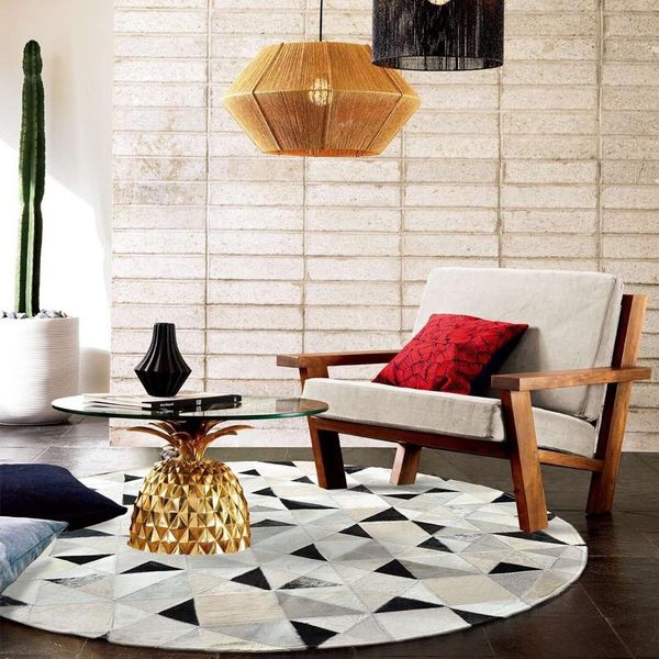 carpets mosaic black and white grey cowhide patchwork leather rug geometric pattern circular cow study carpet
carpets mosaic black and white grey cowhide patchwork leather rug geometric pattern circular cow study carpet