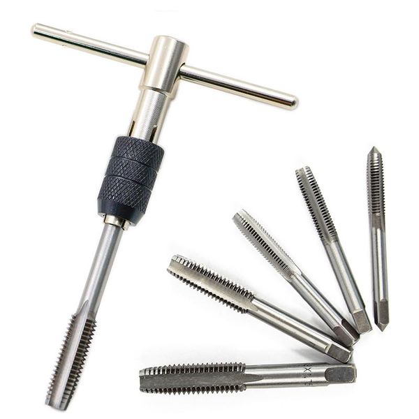hand tools 6pcs/set t type machine screw metric thread taps reamer m6/m7/m8/m10/m12 tap set fit handle diy tool wrench accessories
hand tools 6pcs/set t type machine screw metric thread taps reamer m6/m7/m8/m10/m12 tap set fit handle diy tool wrench accessories