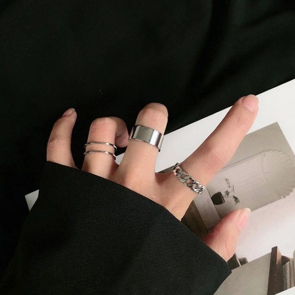 cluster rings 2021 fashion simple design vintage silver color joint set punk adjustable open index finger ring for women jewelry, Golden;silver
cluster rings 2021 fashion simple design vintage silver color joint set punk adjustable open index finger ring for women jewelry, Golden;silver