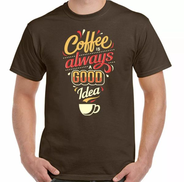 coffee t-shirt is always a good idea mens funny caffeine office glass cup work, White;black
coffee t-shirt is always a good idea mens funny caffeine office glass cup work, White;black