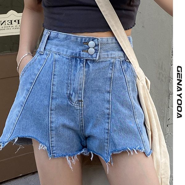 genayooa summer jean women casual high waist korean style denim irregual jeans shorts pants streetwear 210417, White;black
genayooa summer jean women casual high waist korean style denim irregual jeans shorts pants streetwear 210417, White;black