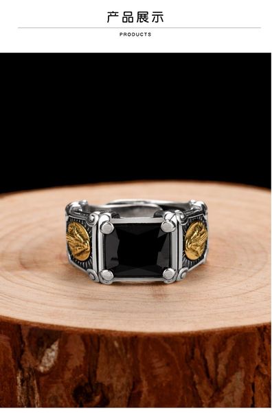 cluster rings personalized 925 silver ring tide live men's hip hop retro hipster punk finger adjustable size, Golden;silver
cluster rings personalized 925 silver ring tide live men's hip hop retro hipster punk finger adjustable size, Golden;silver