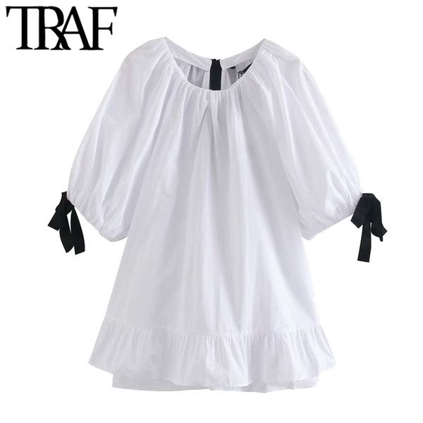 traf women fashion oversized bow tied blouses vintage o neck puff sleeve ruffled female shirts blusas chic 210415, White
traf women fashion oversized bow tied blouses vintage o neck puff sleeve ruffled female shirts blusas chic 210415, White