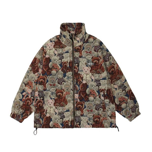 men's jackets cartoon full bear stand windberaker jacket men and women oversize retro streetwear casual coat harajuku hip hop loose, Black;brown
men's jackets cartoon full bear stand windberaker jacket men and women oversize retro streetwear casual coat harajuku hip hop loose, Black;brown