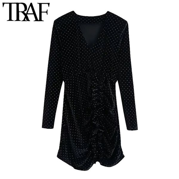 women chic fashion with beading ruffled velvet mini dress vintage long sleeve side zipper female dresses vestidos 210507, Black;gray
women chic fashion with beading ruffled velvet mini dress vintage long sleeve side zipper female dresses vestidos 210507, Black;gray