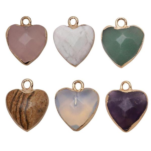 heart shape stone pendants chakra beads diy crystal charms assorted color pendant necklaces, Silver
heart shape stone pendants chakra beads diy crystal charms assorted color pendant necklaces, Silver