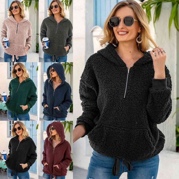 new loose plush pullover solid color sweater coat women's wear in autumn and winter 2020, Blue;black
new loose plush pullover solid color sweater coat women's wear in autumn and winter 2020, Blue;black