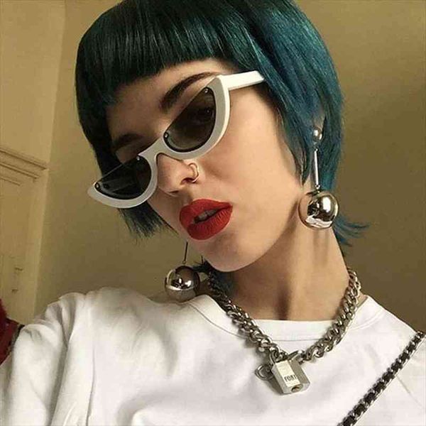 cool trendy half frame rimless cat eye sunglasses women fashion clear brand designer sun glasses for female oculos de sol, White;black
cool trendy half frame rimless cat eye sunglasses women fashion clear brand designer sun glasses for female oculos de sol, White;black