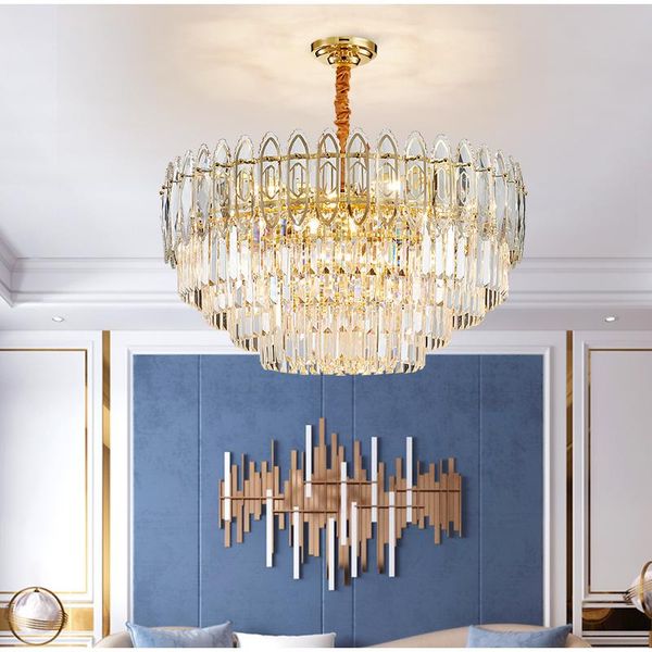 pendant lamps luxury style multi ring chandelier crystal cristal brass golden round circle light lamp for home living room
pendant lamps luxury style multi ring chandelier crystal cristal brass golden round circle light lamp for home living room