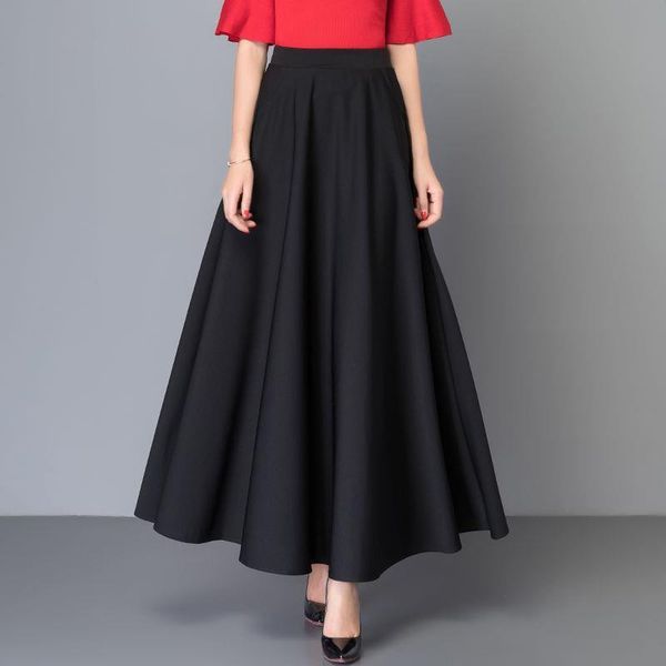 long maxi pleated high waist womens skirts a line casual party solid color plus size korean quality dancing, Black
long maxi pleated high waist womens skirts a line casual party solid color plus size korean quality dancing, Black