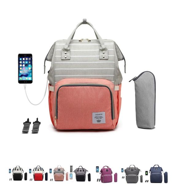 diaper bags lequeen stripe splicing large capacity usb waterproof baby maternity nappy backpack stroller bag for mom
diaper bags lequeen stripe splicing large capacity usb waterproof baby maternity nappy backpack stroller bag for mom