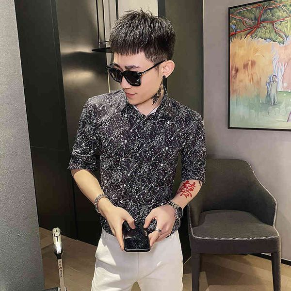 men's casual shirts coreano vero chemise homme moda meia manga camisas casuais dos homens ajuste fino simples clube noturno/streetwear/, White;black
men's casual shirts coreano vero chemise homme moda meia manga camisas casuais dos homens ajuste fino simples clube noturno/streetwear/, White;black