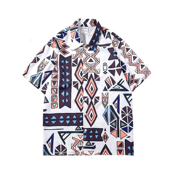 men's casual shirts fu ll geometric patterns short hawaiian shirts for men and women oversize beach casual vacation retro loose, White;black
men's casual shirts fu ll geometric patterns short hawaiian shirts for men and women oversize beach casual vacation retro loose, White;black