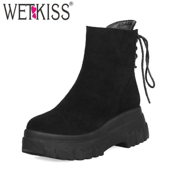 wetkiss fashion casual women ankle boots cross tied round toe footwear flock female boot platform girl shoes woman winter 210630, Black
wetkiss fashion casual women ankle boots cross tied round toe footwear flock female boot platform girl shoes woman winter 210630, Black