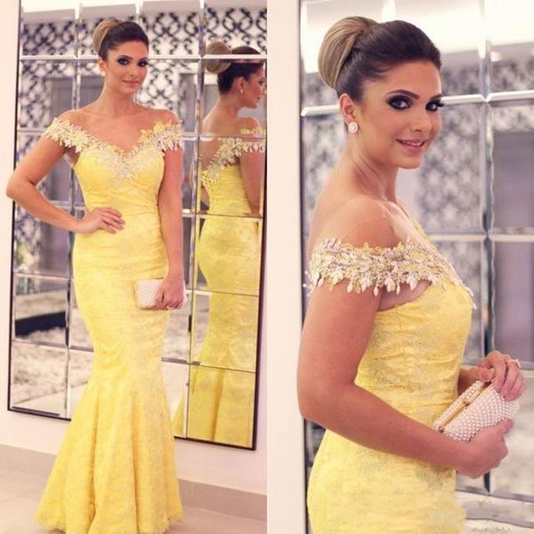 party dresses yellow mermaid lace evening sleeveless long off the shoulder applique floor length formal dress prom gowns, White;black
party dresses yellow mermaid lace evening sleeveless long off the shoulder applique floor length formal dress prom gowns, White;black