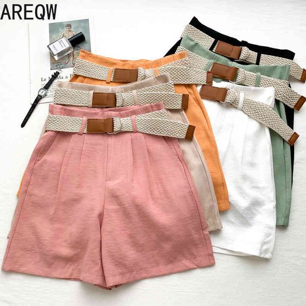 summer fashion all-match solid color high waist thin fold wide leg pants shorts casual pants women with belt 210507, White;black
summer fashion all-match solid color high waist thin fold wide leg pants shorts casual pants women with belt 210507, White;black