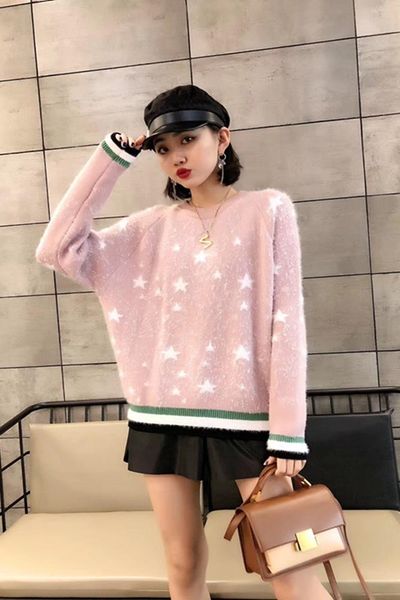 women's sweaters korean soft pullover women sweater for autumn and winter snowflake mink o-neck loose knitting jumpers womens, White;black
women's sweaters korean soft pullover women sweater for autumn and winter snowflake mink o-neck loose knitting jumpers womens, White;black