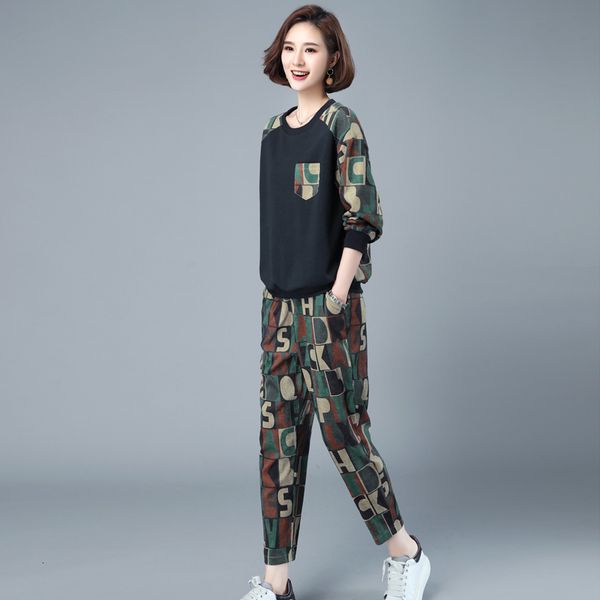 women's tracksuits 2 piece set women tracksuit autumn clothes print long sleeve sweatshirt and harem pants two outfits leisure wom, Gray
women's tracksuits 2 piece set women tracksuit autumn clothes print long sleeve sweatshirt and harem pants two outfits leisure wom, Gray