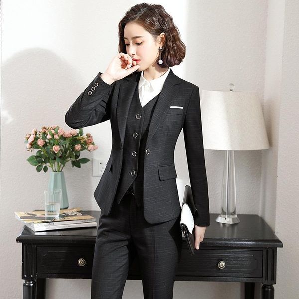 business interview suit set uniform work pant suits formal slim blazer and office lady 2 piece for women s-5xl women's two pants, White
business interview suit set uniform work pant suits formal slim blazer and office lady 2 piece for women s-5xl women's two pants, White