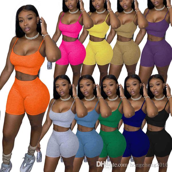 designer summer women tracksuits 2 pieces set shorts outfits solid color casual womens clothing suspenders suit plus size 778, Gray
designer summer women tracksuits 2 pieces set shorts outfits solid color casual womens clothing suspenders suit plus size 778, Gray