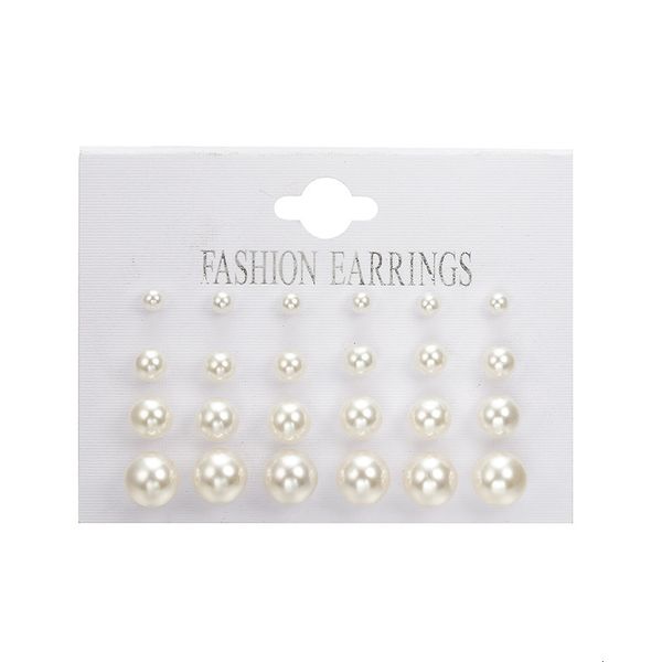 studs earrings japanese and korean fashion ear stud simple alloy pearl inlaid diamond combination 12 pairs set paper card, Golden;silver
studs earrings japanese and korean fashion ear stud simple alloy pearl inlaid diamond combination 12 pairs set paper card, Golden;silver