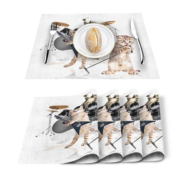 table runner cat drum guitar cute placemat for dining non-slip and heat-insulating mat decoration
table runner cat drum guitar cute placemat for dining non-slip and heat-insulating mat decoration