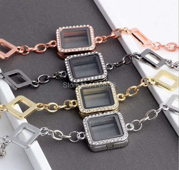 charm bracelets 2021 10pcs/lot 24mm with rhinestones square memory po magnet glass living floating locket bracelet bangle zinc alloy, Golden;silver
charm bracelets 2021 10pcs/lot 24mm with rhinestones square memory po magnet glass living floating locket bracelet bangle zinc alloy, Golden;silver