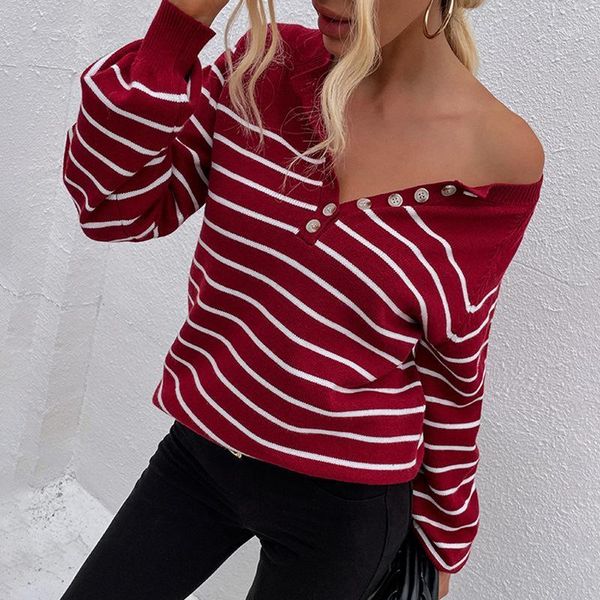 women's sweaters autumn and winter striped pullover sweater button cardigan fashion casual loose woman, White;black
women's sweaters autumn and winter striped pullover sweater button cardigan fashion casual loose woman, White;black