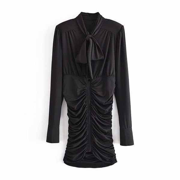 casual dresses yenkye vintage black draped dress women bow tie collar long sleeve fashion autumn short vestido, Black;gray
casual dresses yenkye vintage black draped dress women bow tie collar long sleeve fashion autumn short vestido, Black;gray