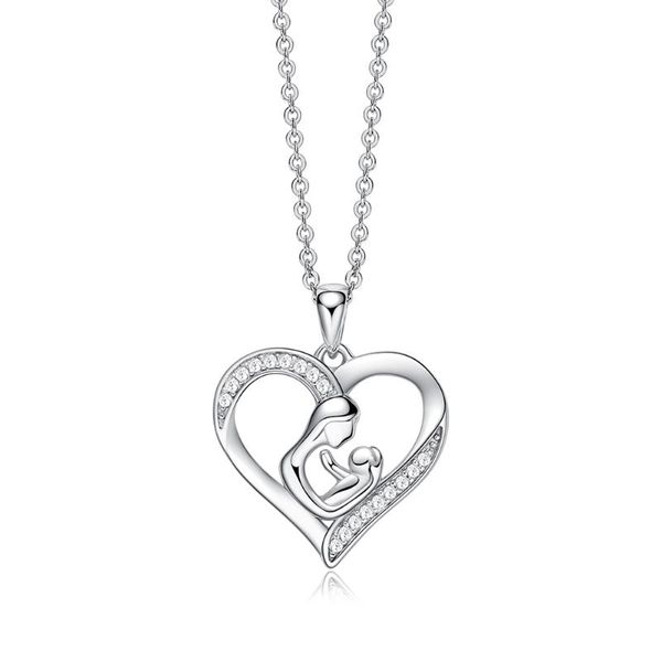 pendant necklaces 2021 rose gold necklace hollow love mother and child fashion simple heart-shaped clavicle chain mother's day gift, Silver
pendant necklaces 2021 rose gold necklace hollow love mother and child fashion simple heart-shaped clavicle chain mother's day gift, Silver