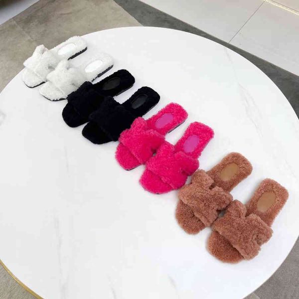 women designers slippers oran woolskin sheepskin slides winter plush fur slide classic open toe casual sandals rubber sole flat slipper, Black
women designers slippers oran woolskin sheepskin slides winter plush fur slide classic open toe casual sandals rubber sole flat slipper, Black