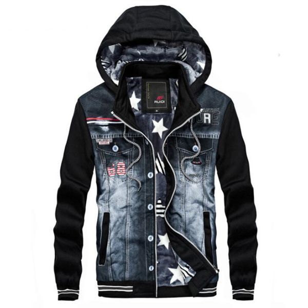 Winter thick Denim men hooded sportswear Outdoors Casual fashion Jeans s Hoodi Cowboy Mens et and Coat, Black;brown
Winter thick Denim men hooded sportswear Outdoors Casual fashion Jeans s Hoodi Cowboy Mens et and Coat, Black;brown