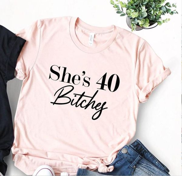 women's t-shirt i' 40 bitchy fashion birthday women t shirt in 1980 party clothing cotton short sleeve tees round neck lady shirt, White
women's t-shirt i' 40 bitchy fashion birthday women t shirt in 1980 party clothing cotton short sleeve tees round neck lady shirt, White