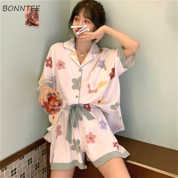 pajama sets women summer ins korean lovely floral printed half sleeve girls homewear loose daily sweet fashion ladies sleepwear, Black;red
pajama sets women summer ins korean lovely floral printed half sleeve girls homewear loose daily sweet fashion ladies sleepwear, Black;red