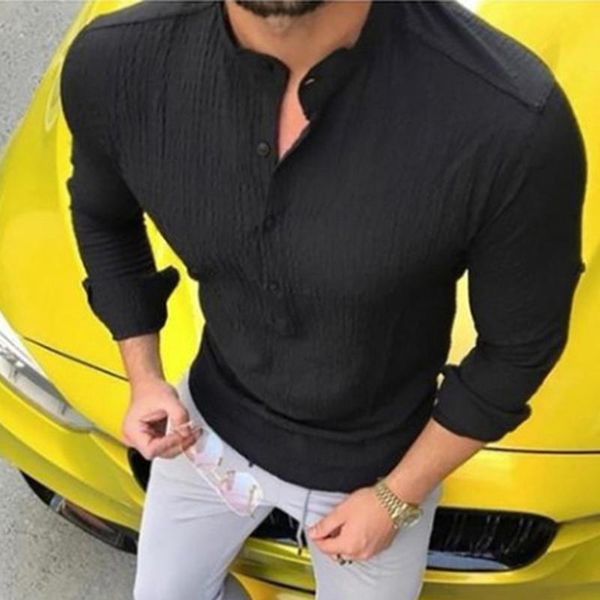 henley shirt men spring long sleeve mens shirts casual slim fit buttons v neck tee homme fashion tees clothes men's, White;black
henley shirt men spring long sleeve mens shirts casual slim fit buttons v neck tee homme fashion tees clothes men's, White;black