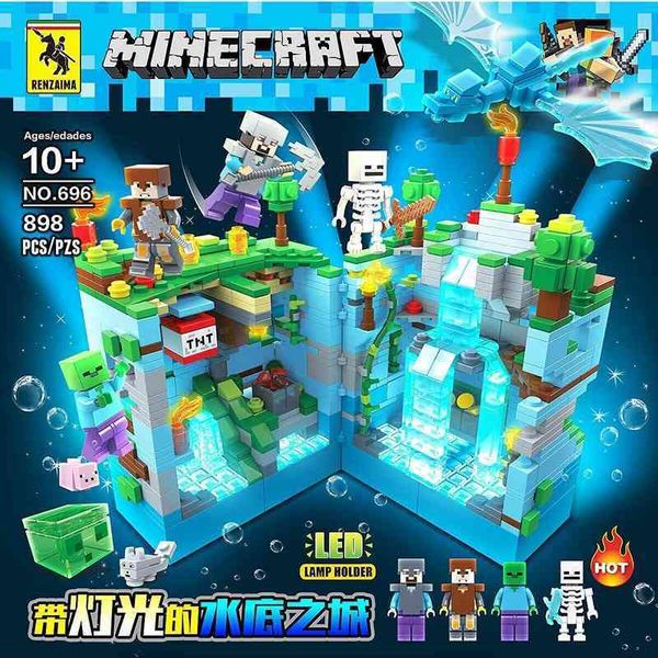 renzima new products my world building block toys underwater city lighting mc hand-made flying dragon model scene decoration
renzima new products my world building block toys underwater city lighting mc hand-made flying dragon model scene decoration