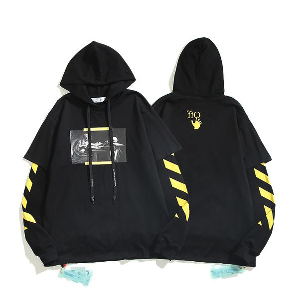 new tide brand off autumn classic religious oil painting men's and women's high street loose fake two-piece couple hooded sweater, Black
new tide brand off autumn classic religious oil painting men's and women's high street loose fake two-piece couple hooded sweater, Black