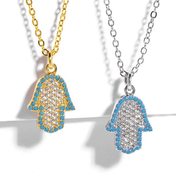 pendant necklaces 2021 micro pave zircon hand of fatima gold silver color necklace charm fashion jewelry for women birthday gift
pendant necklaces 2021 micro pave zircon hand of fatima gold silver color necklace charm fashion jewelry for women birthday gift