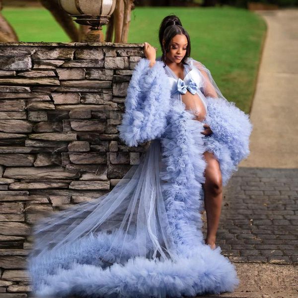 dreamlike tulle fluffy ruffles long maternity women dresses see thru sky blue tiered mash robe to po-shoot custom made casual, Black;gray
dreamlike tulle fluffy ruffles long maternity women dresses see thru sky blue tiered mash robe to po-shoot custom made casual, Black;gray