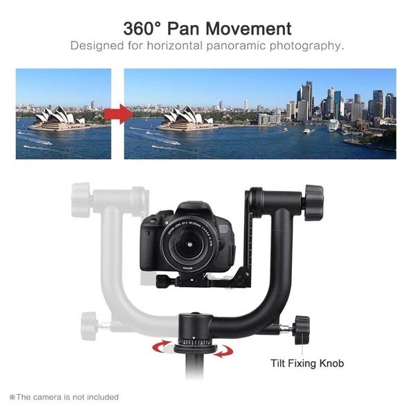 heavy duty metal panoramic gimbal tripod head use for arca-swiss standard quick release plate heads
heavy duty metal panoramic gimbal tripod head use for arca-swiss standard quick release plate heads