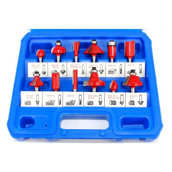 professional hand tool sets router bit set of 12pcs 1/4 inch shank carbide tipped woodworking with plastic case
professional hand tool sets router bit set of 12pcs 1/4 inch shank carbide tipped woodworking with plastic case