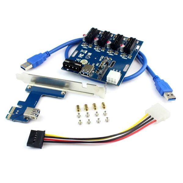 computer cables & connectors pcie 1x to 4 adapter pci express riser card extender multiplier for btc eth ltc cryptocurrency mining linux
computer cables & connectors pcie 1x to 4 adapter pci express riser card extender multiplier for btc eth ltc cryptocurrency mining linux