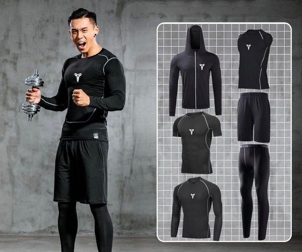 men's tracksuits workout clothes high-stretch fitness basketball running tights quick-drying training gym, Gray
men's tracksuits workout clothes high-stretch fitness basketball running tights quick-drying training gym, Gray