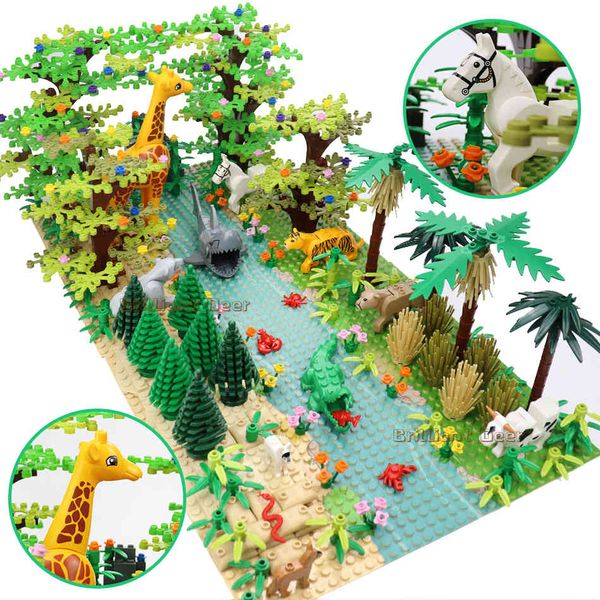 diy moc jungle model with wild animals figures building blocks compatible city forest tree house bricks kids toys 1008
diy moc jungle model with wild animals figures building blocks compatible city forest tree house bricks kids toys 1008