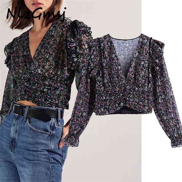 blouse women fashion floral print ruffled chiffon blouses vingta v neck long sleeve transparent female chic 210628, White
blouse women fashion floral print ruffled chiffon blouses vingta v neck long sleeve transparent female chic 210628, White