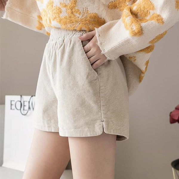 women's shorts streetwear casual corduroy women autumn 2021 loose wide leg ladies pocket black winter high waist c7754, White;black
women's shorts streetwear casual corduroy women autumn 2021 loose wide leg ladies pocket black winter high waist c7754, White;black